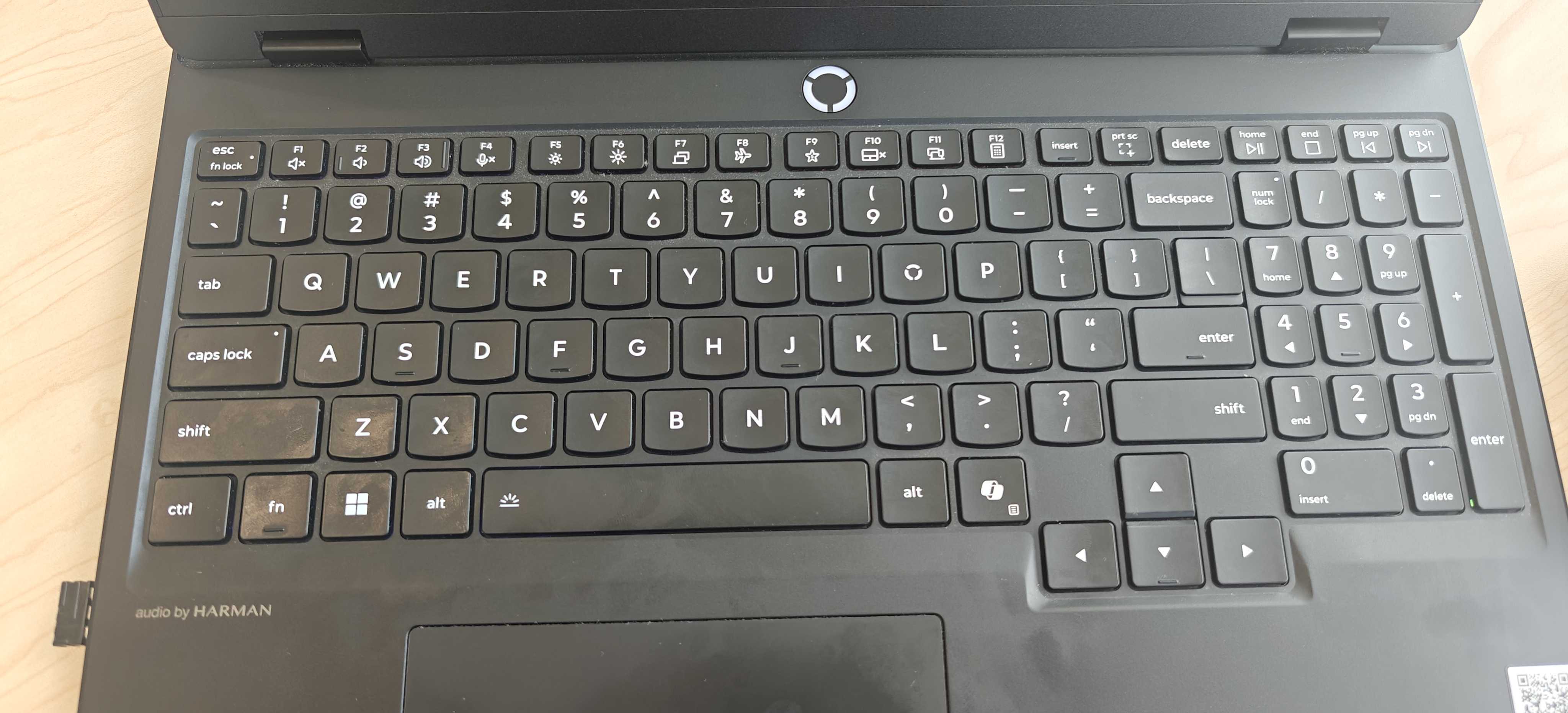 Lenovo Legion keyboard with the Copilot key next to the right Alt